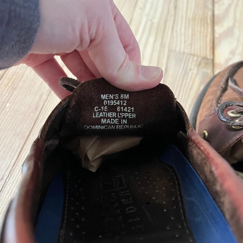 Sperry Top-Sider Boat Shoes Mens 8M Brown Leather Authentic Original 0195412